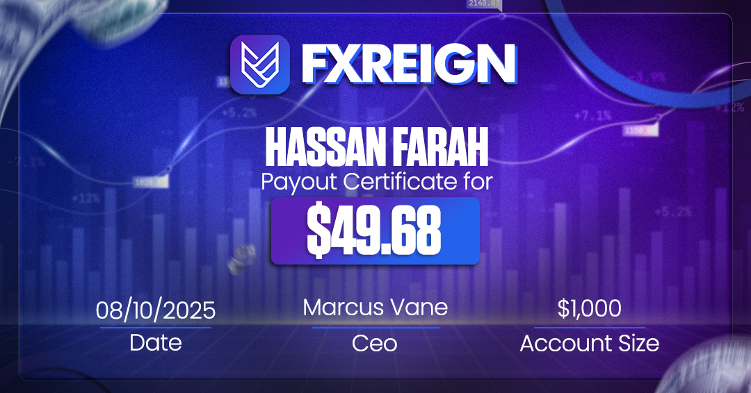 Hassan Farah payout certificate